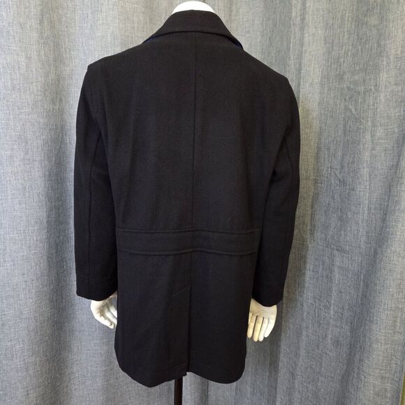 Egara Peacoat Wool Blend Men's L Quilt Lined Very Dark Navy/Black - Picture 4 of 13